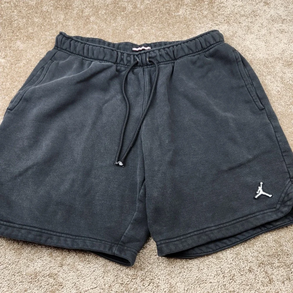 Jordan Flight Essentials Fleece Shorts Men Large Washed Black Jumpman DA9824-010